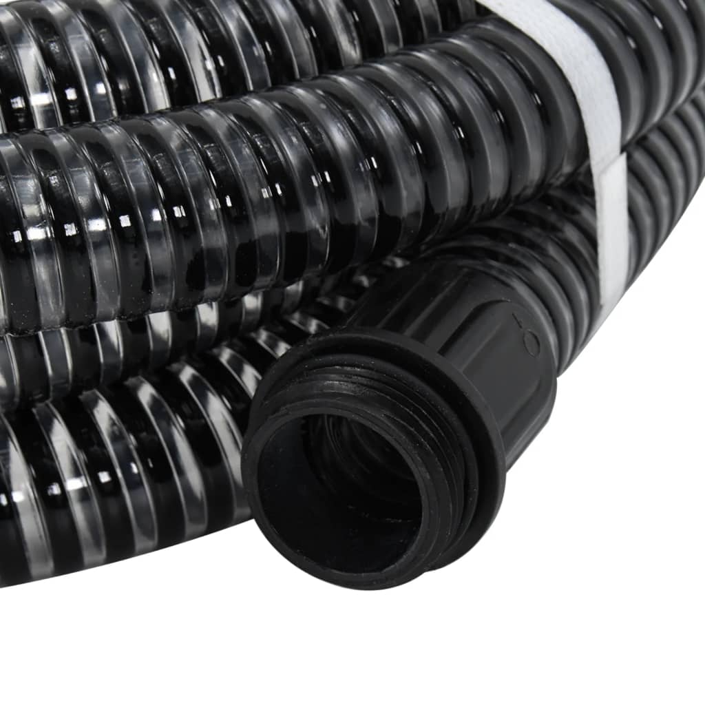 Suction hose with brass connections, black 1.1 5 m PVC