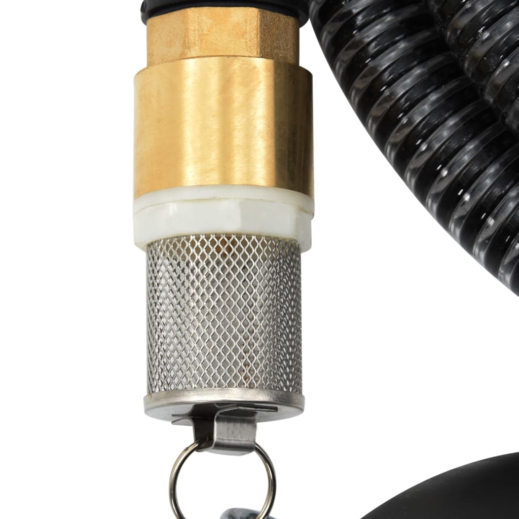 Suction hose with brass connections, black 1.1 5 m PVC