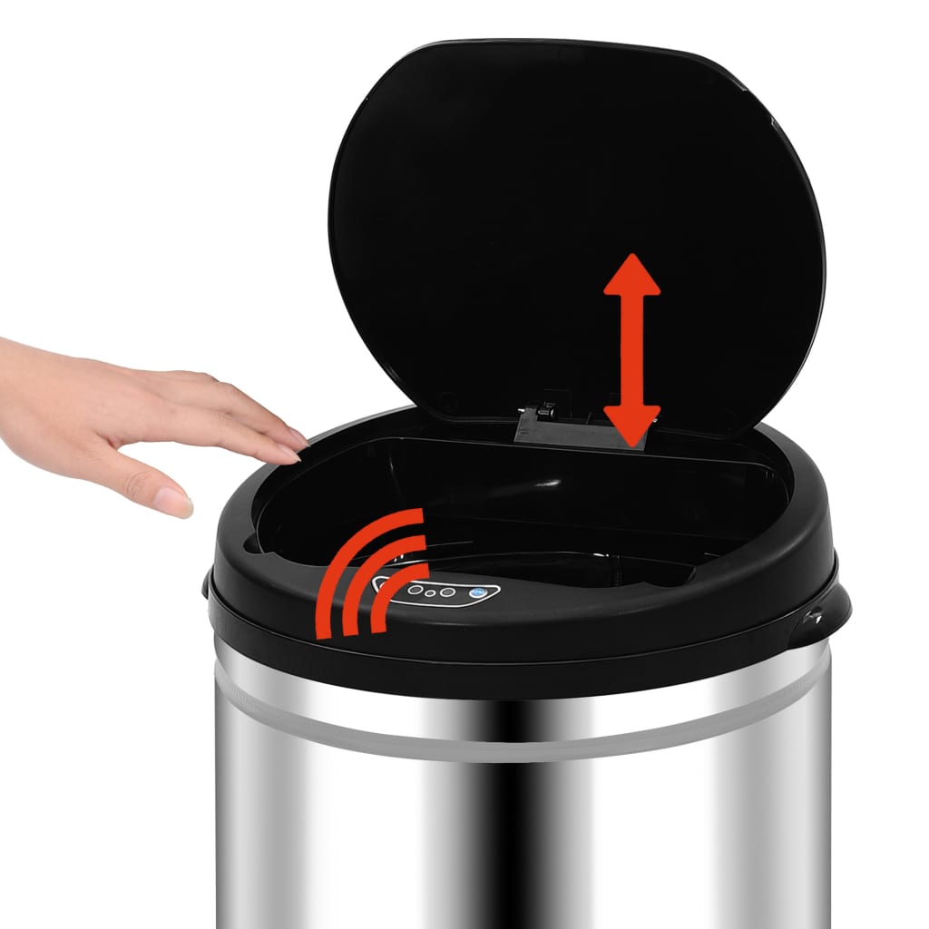 Trash can with automatic sensor 50 l stainless steel