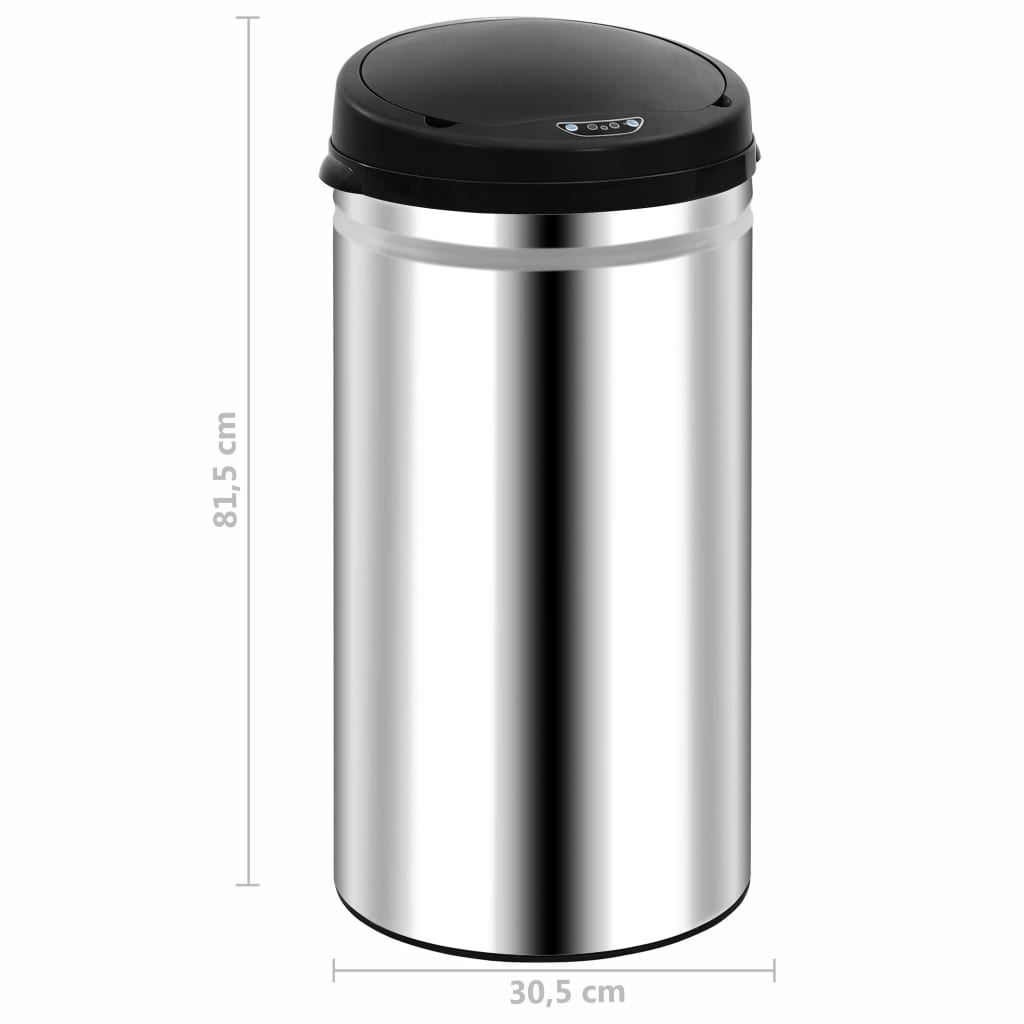 Trash can with automatic sensor 50 l stainless steel
