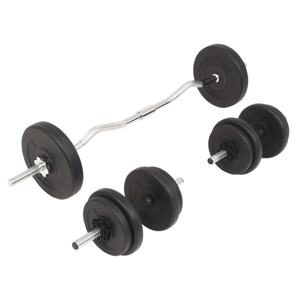Barbell and dumbbell set, 30 kg
