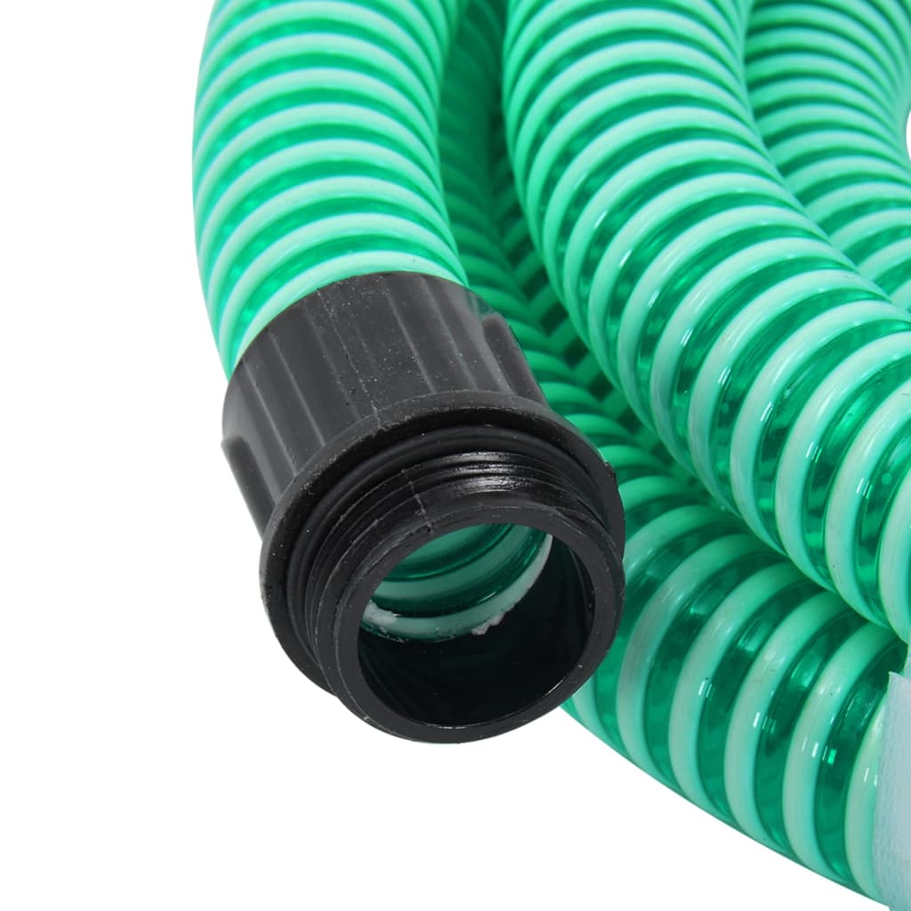 Suction hose with brass connections, green 1.1 7 m PVC