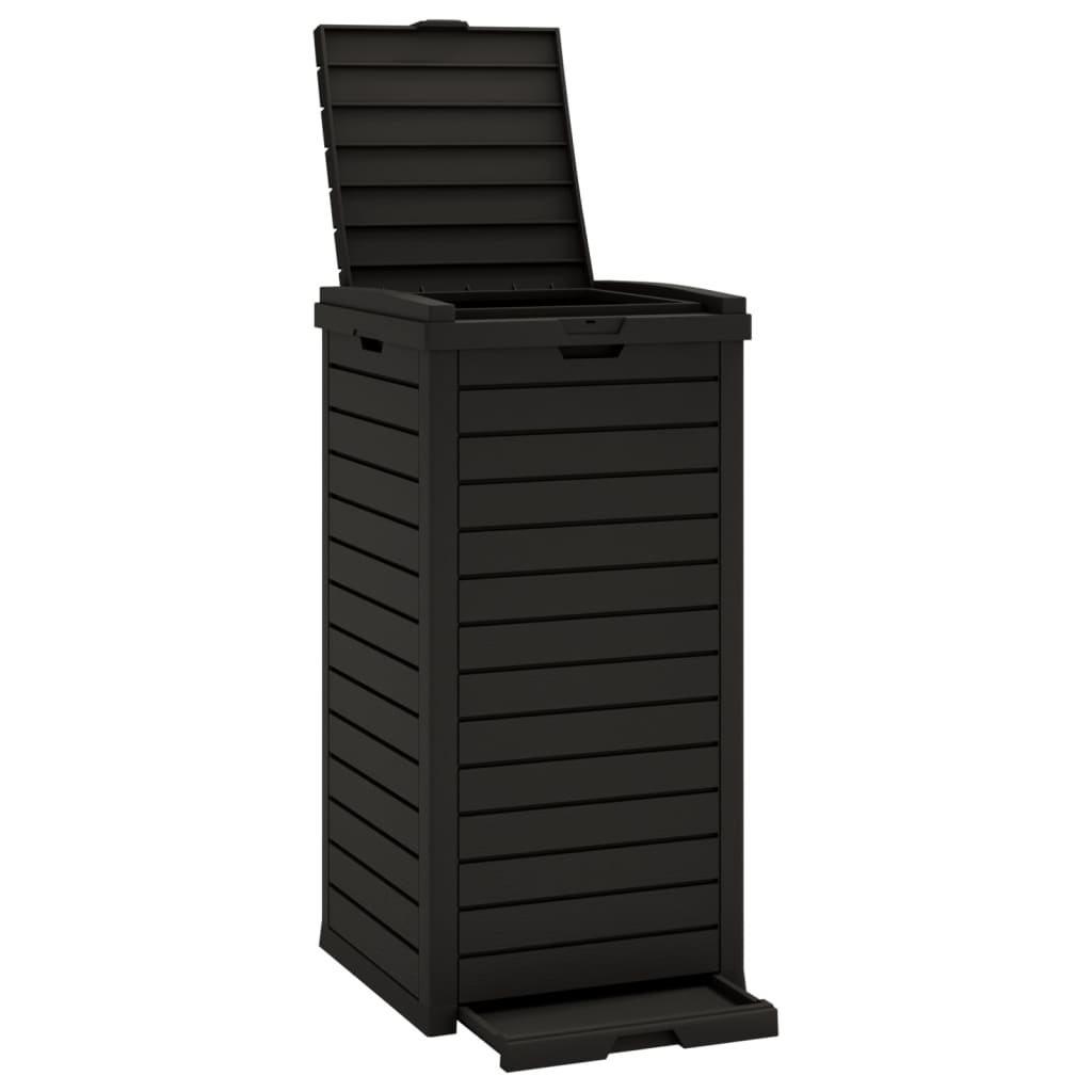 Outdoor trash can, black, 41 x 41 x 86 cm, polypropylene
