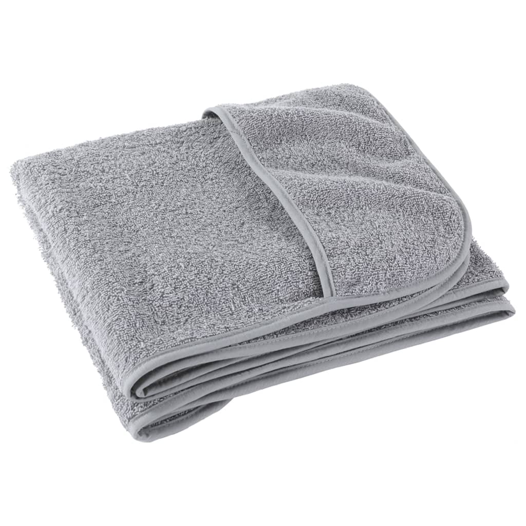 Beach towels 4 pcs, gray, 60 x 135 cm, fabric, 400 GSM