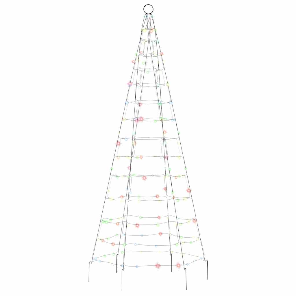 Christmas tree lighting with stake, colored, 200 LEDs, 180 cm