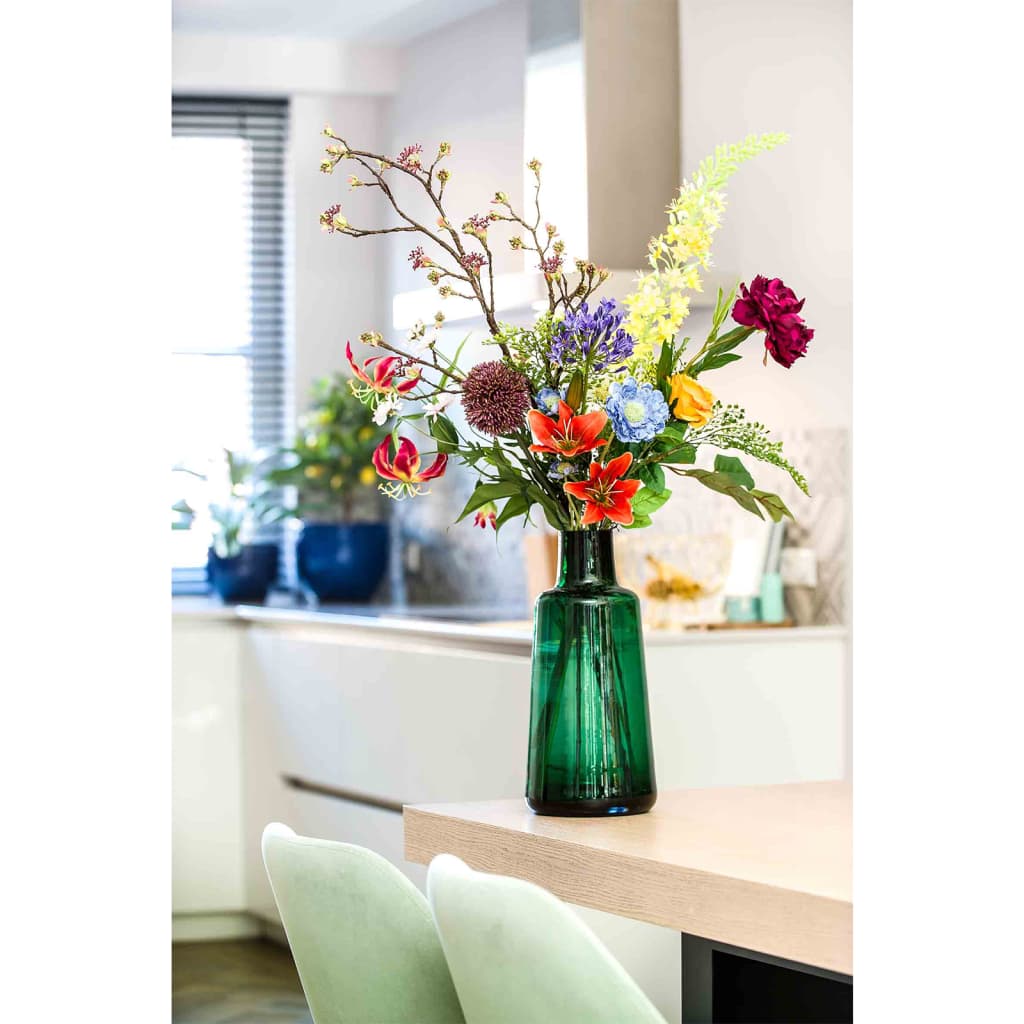 Bouquet of emerald artificial flowers Flower Bomb XL