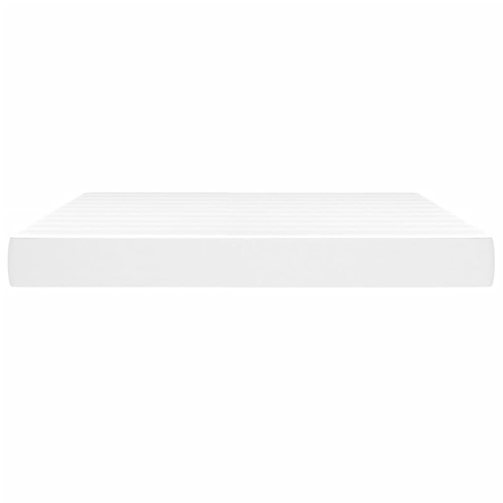 Spring mattress, white, 160x200x20 cm, artificial leather