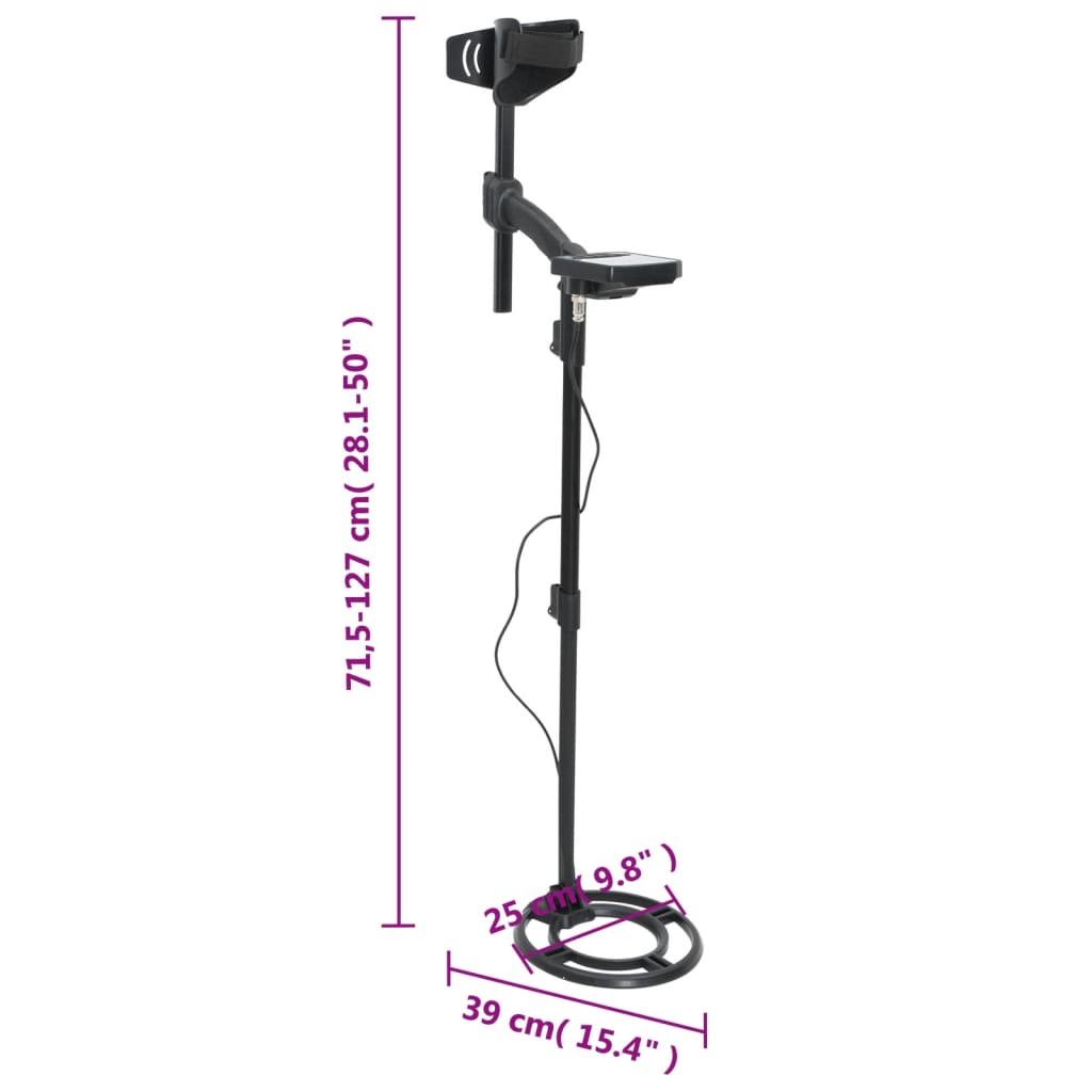 Metal detector 18 cm, search depth with precise positioning