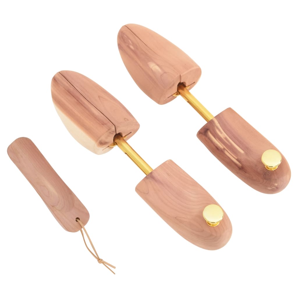Shoe stretcher with shoe spoon, EU 44-45, cedar