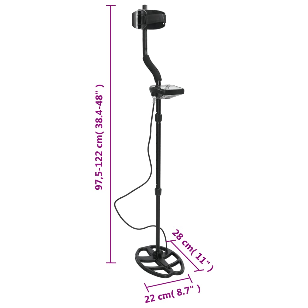 Metal detector 20 cm search depth, LCD display