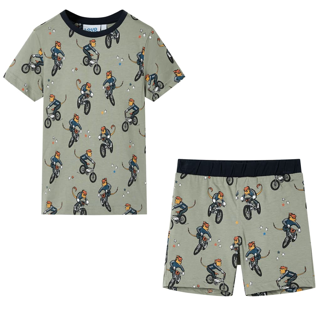 Children's pajamas, with short sleeves, light khaki, 104