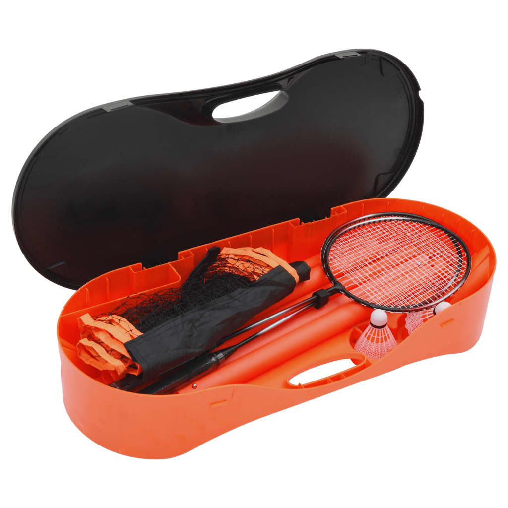 Badminton set with 2 rackets, net and storage case 292x30x152 cm