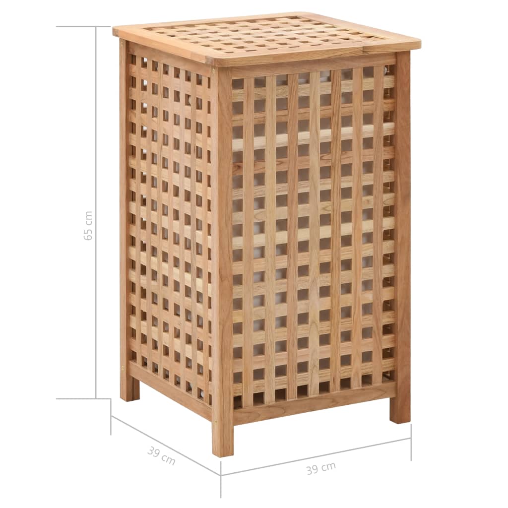 Washing box 39 x 39 x 65 cm made of strong walnut wood