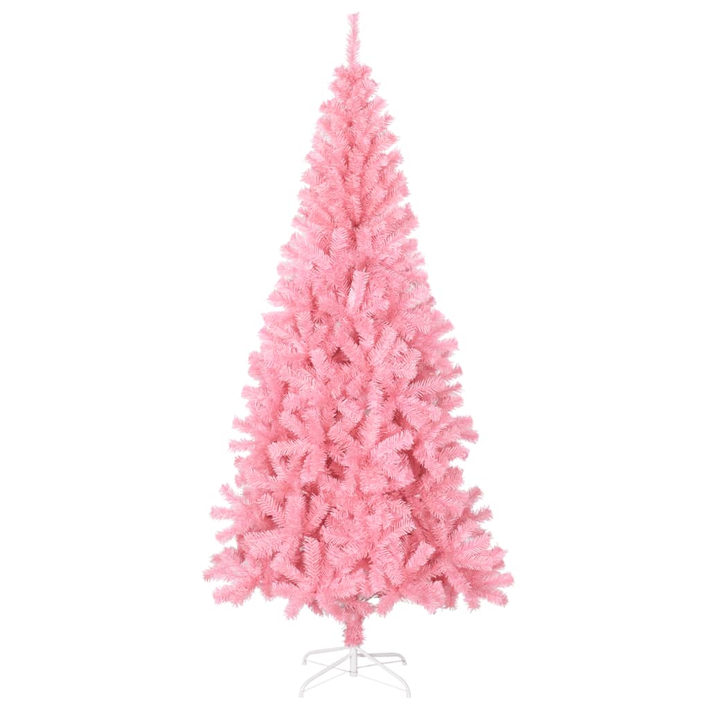 Artificial fir tree with base, pink, 240 cm, PVC