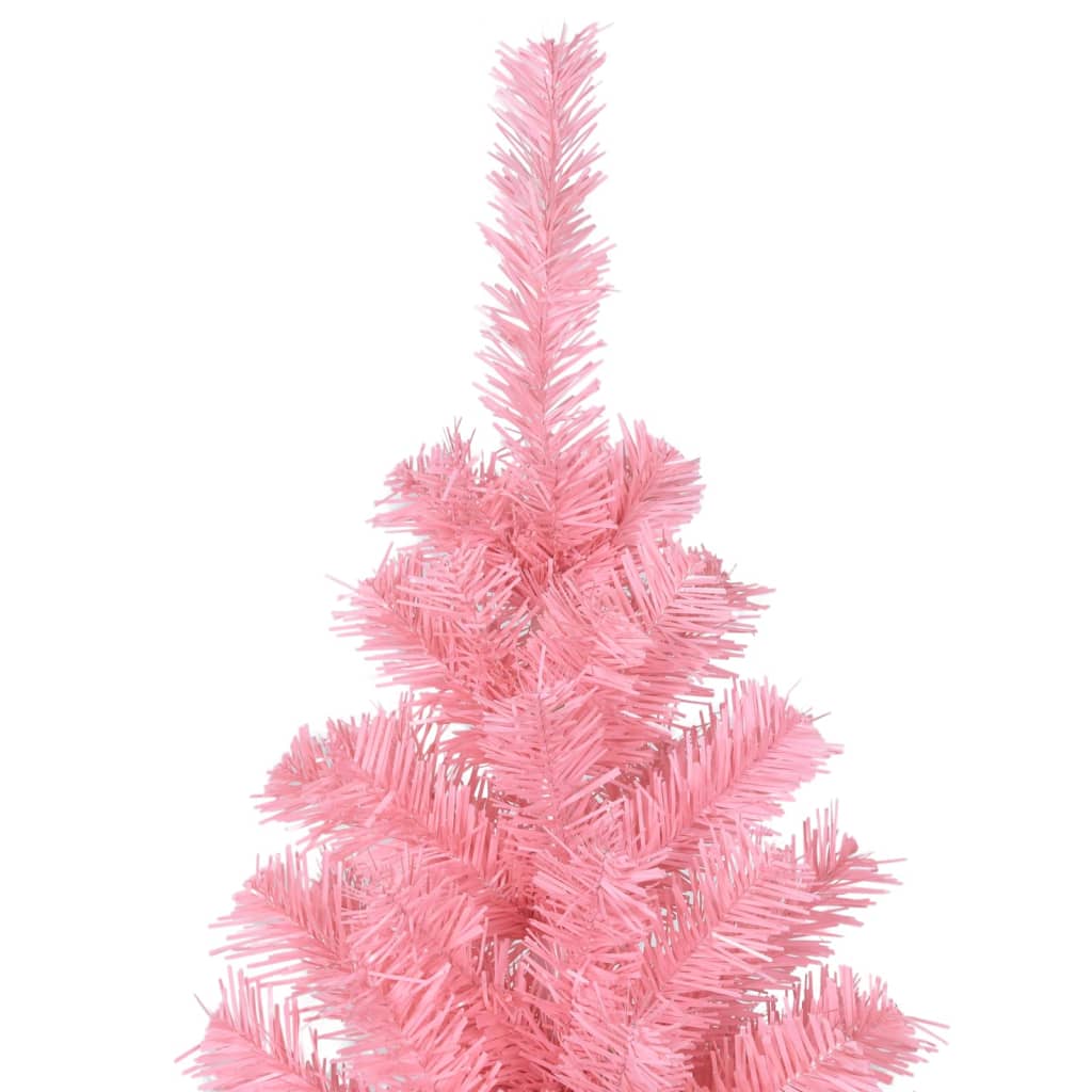 Artificial fir tree with base, pink, 240 cm, PVC
