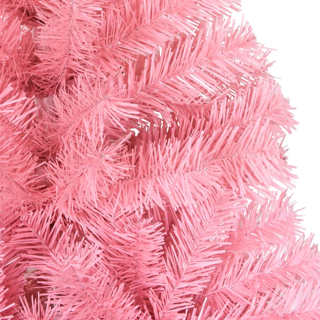 Artificial fir tree with base, pink, 240 cm, PVC