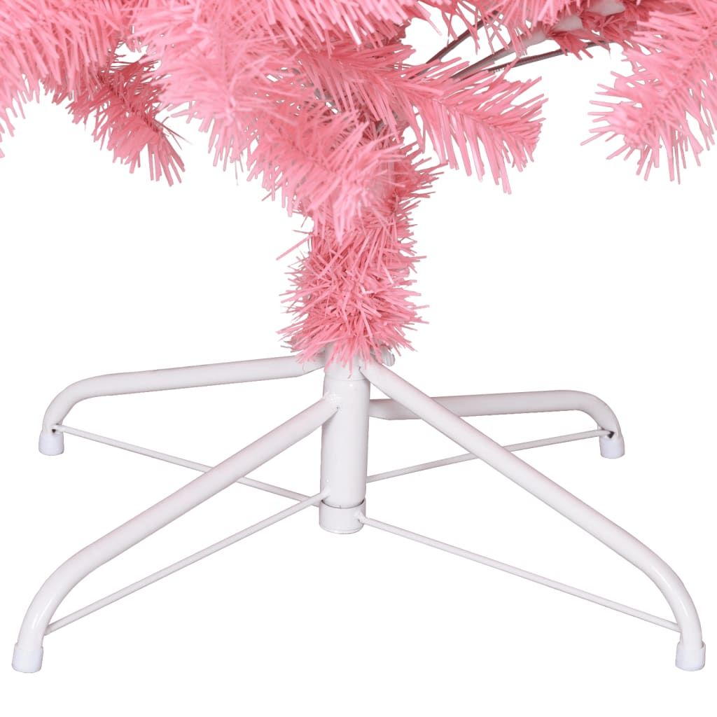 Artificial fir tree with base, pink, 240 cm, PVC