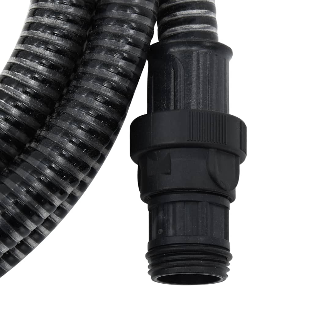 Suction hose with PVC connections, black 1.1 4 m PVC