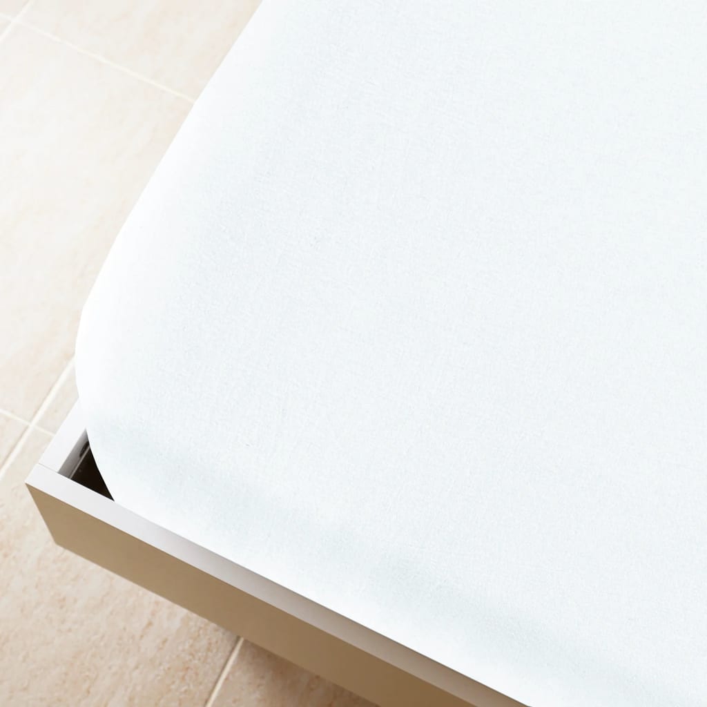 Bed sheet with elastic, white, 140x200 cm cotton