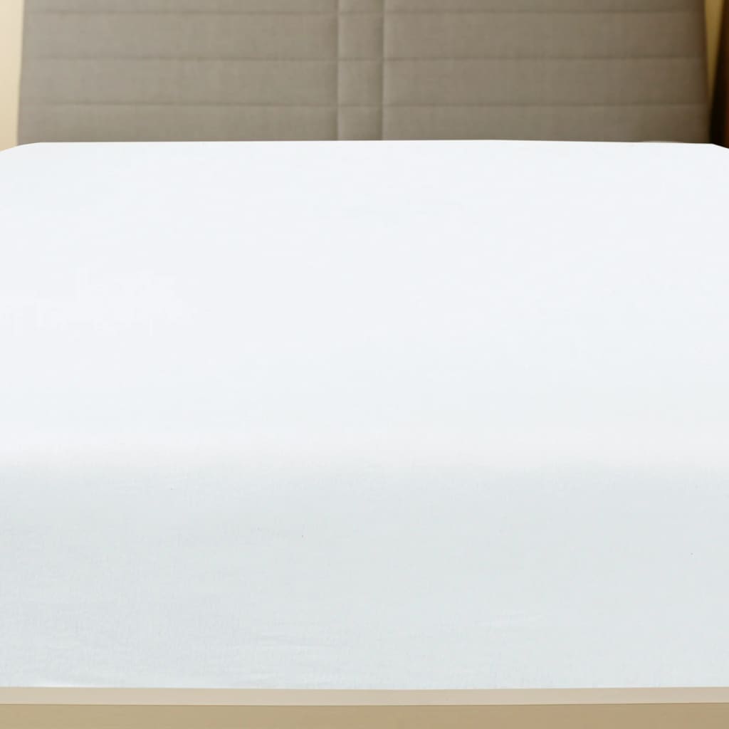 Bed sheet with elastic, white, 140x200 cm cotton