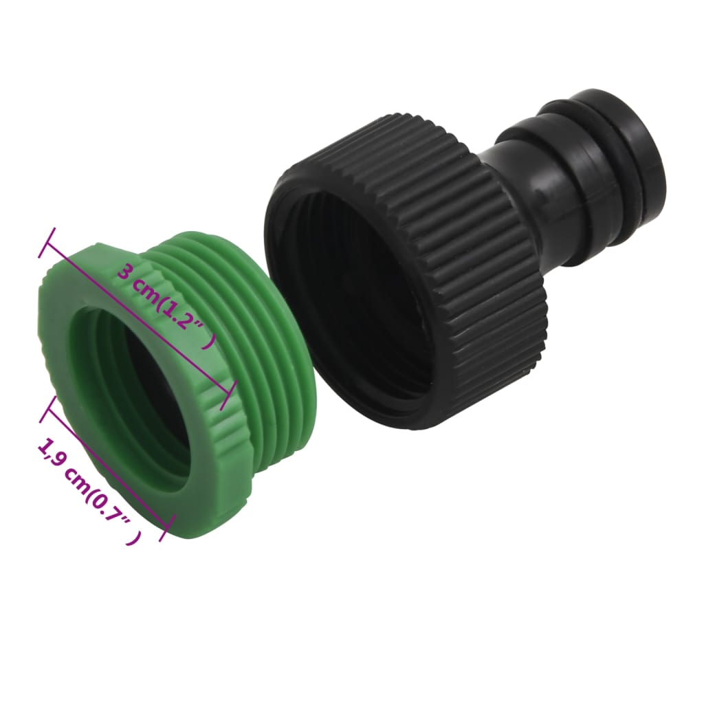 Garden hose with fixing kit, green, 0.75 50 m PVC