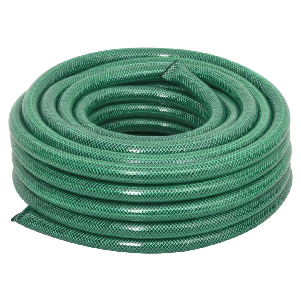 Garden hose with fixing kit, green, 0.75 50 m PVC