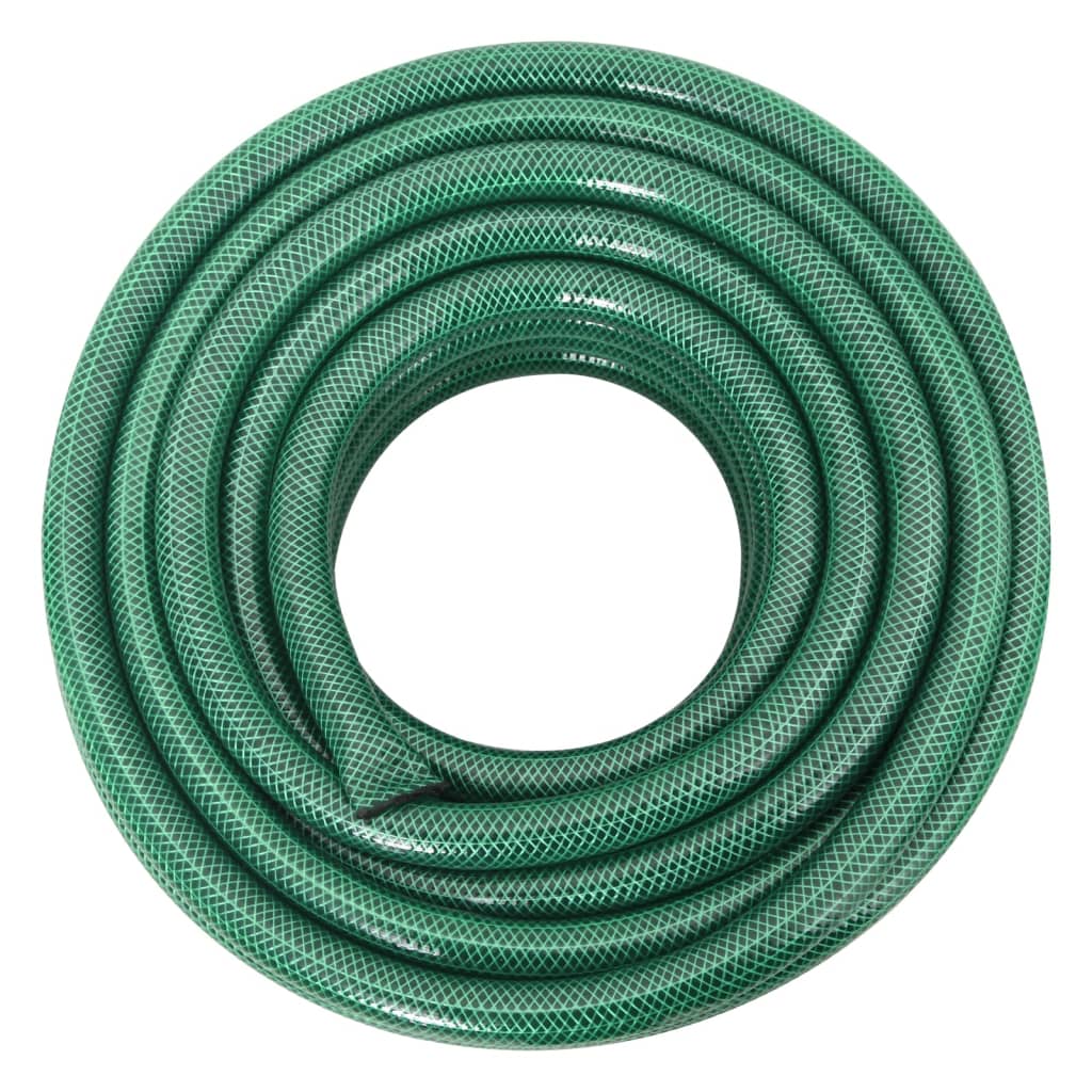 Garden hose with fixing kit, green, 0.75 50 m PVC