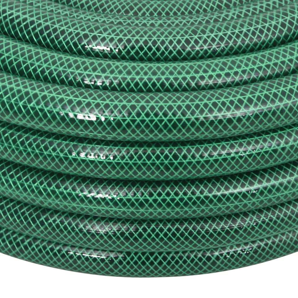 Garden hose with fixing kit, green, 0.75 50 m PVC