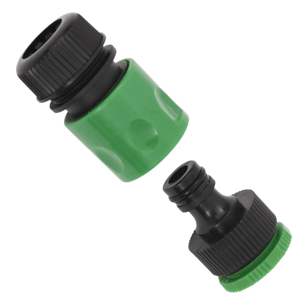Garden hose with fixing kit, green, 0.75 50 m PVC