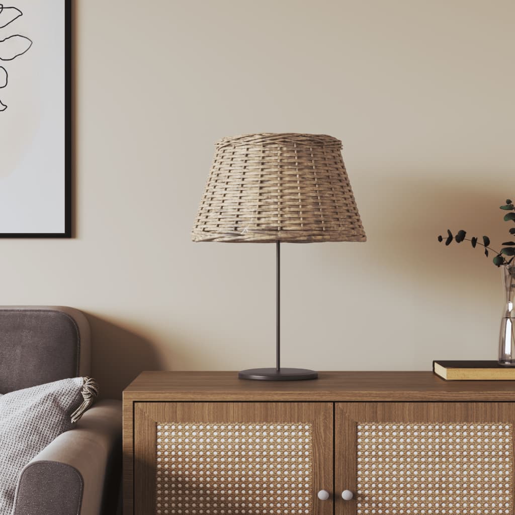 Lampshade, brown, Ø50 x 30 cm, wicker