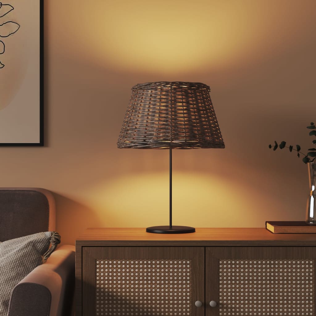 Lampshade, brown, Ø50 x 30 cm, wicker