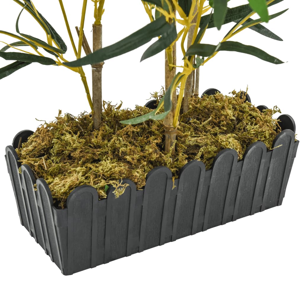 Artificial bamboo, with 368 leaves, 80 cm, green