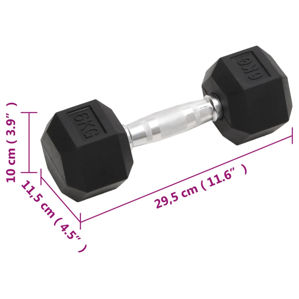Dumbbells 2 pcs., 12 kg, cast iron
