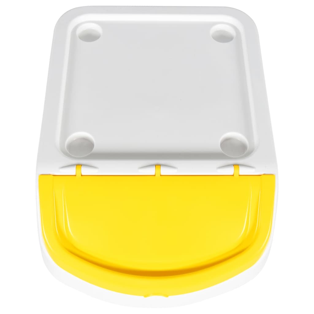 Stackable trash cans with lids 3 pcs., white, PP, 120 l