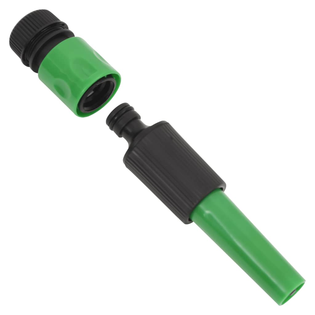 Garden hose with fixing kit, green, 0.75 10 m PVC