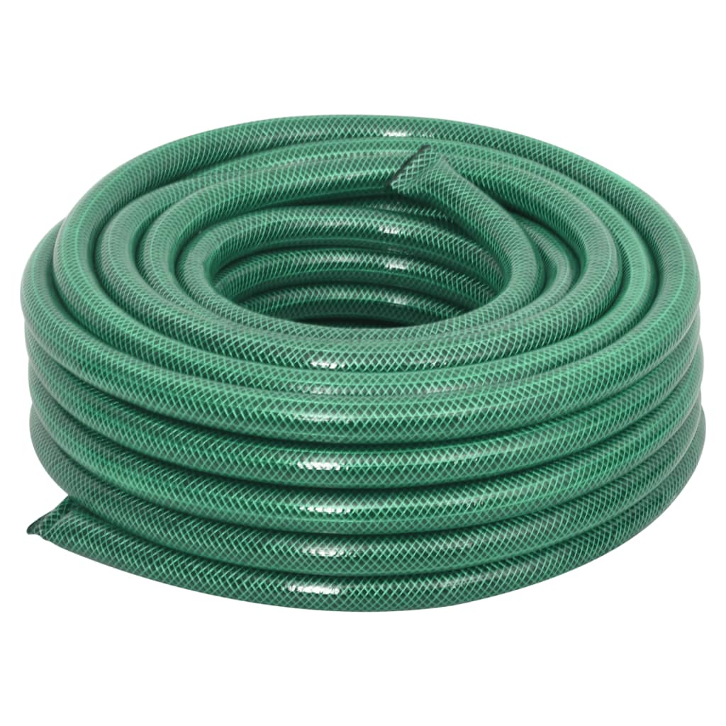 Garden hose with fixing kit, green, 0.75 10 m PVC