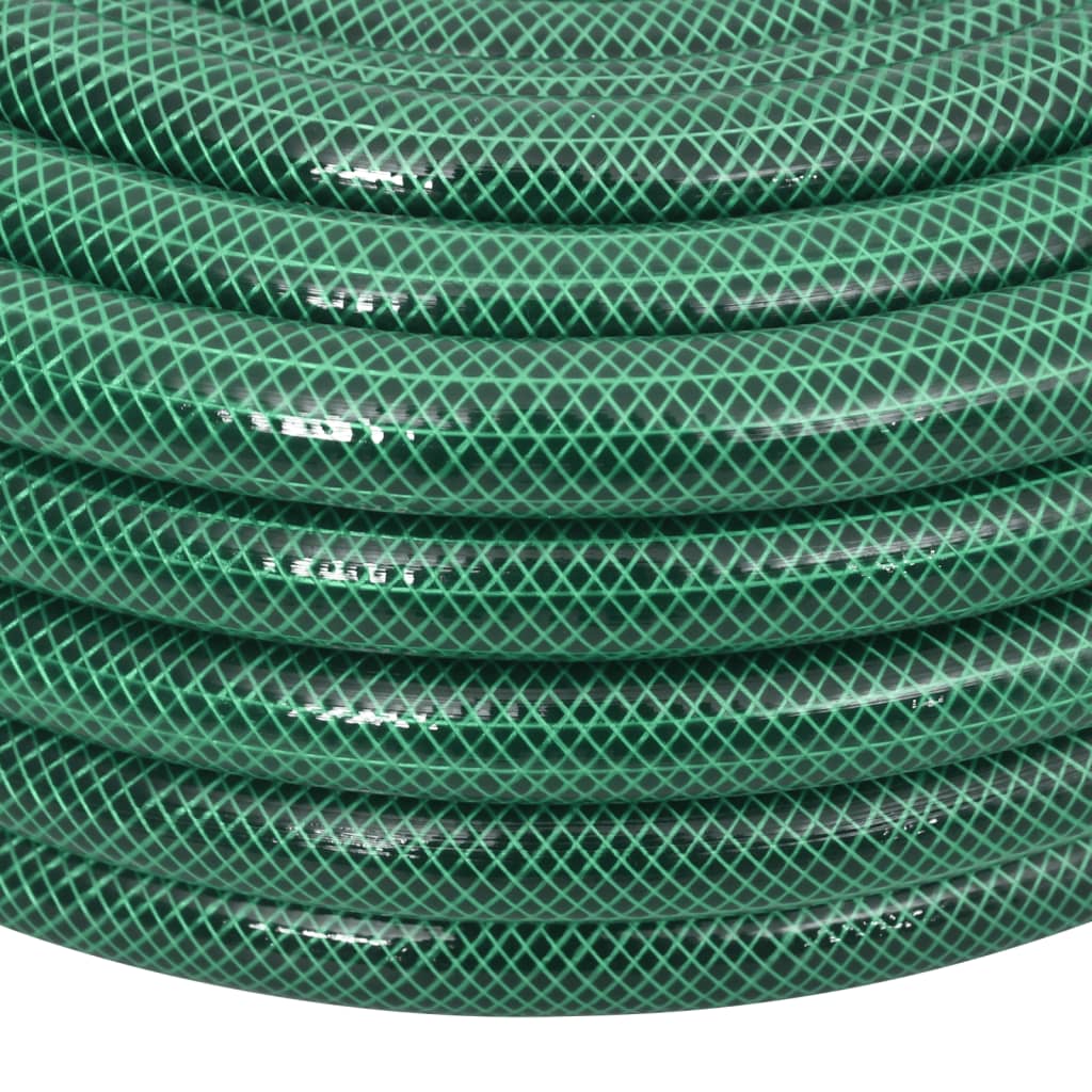 Garden hose with fixing kit, green, 0.75 10 m PVC