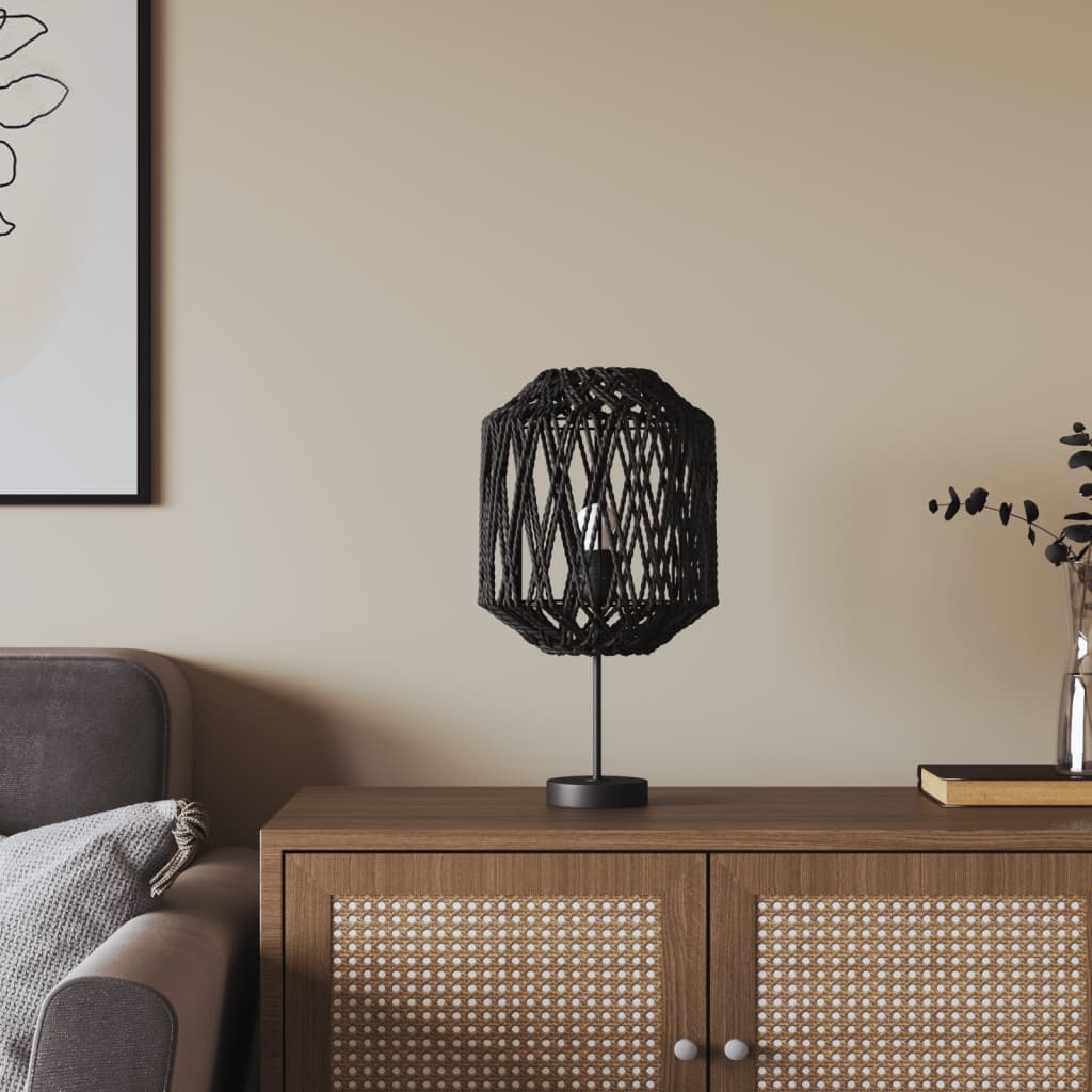 Lampshade, black, Ø23 x 28 cm, iron and paper
