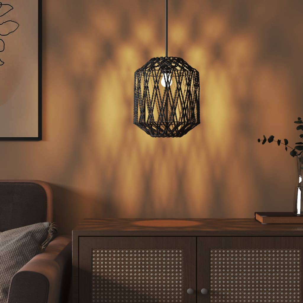 Lampshade, black, Ø23 x 28 cm, iron and paper
