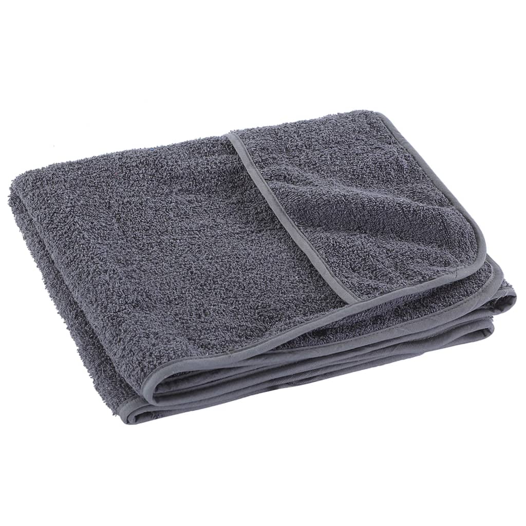 Beach towels 2 pcs, anthracite gray, 60 x 135 cm, fabric, 400 GSM