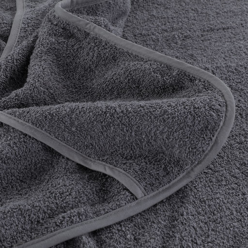 Beach towels 2 pcs, anthracite gray, 60 x 135 cm, fabric, 400 GSM