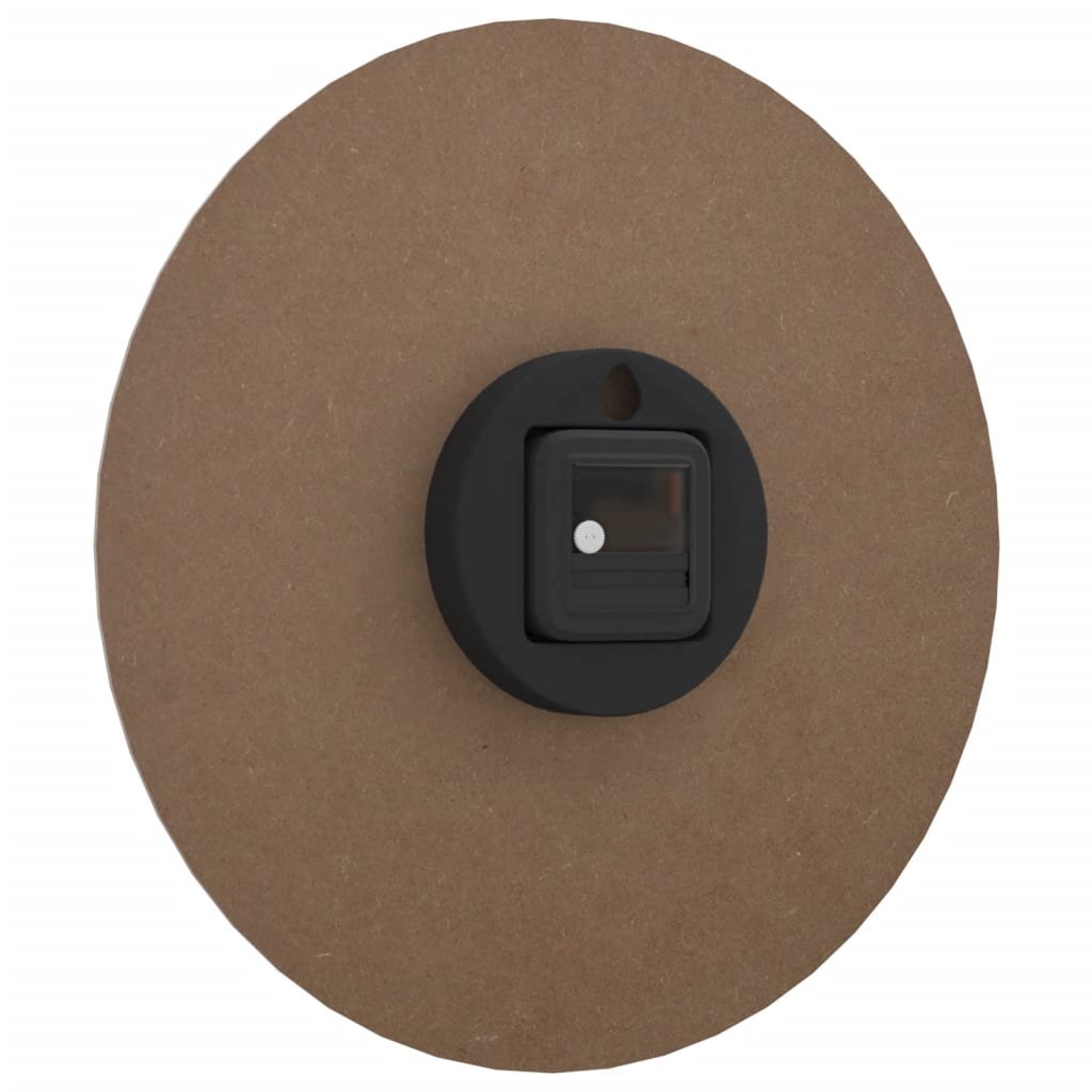 Wall clock with luminous scale and pointers, brown Ø30 cm