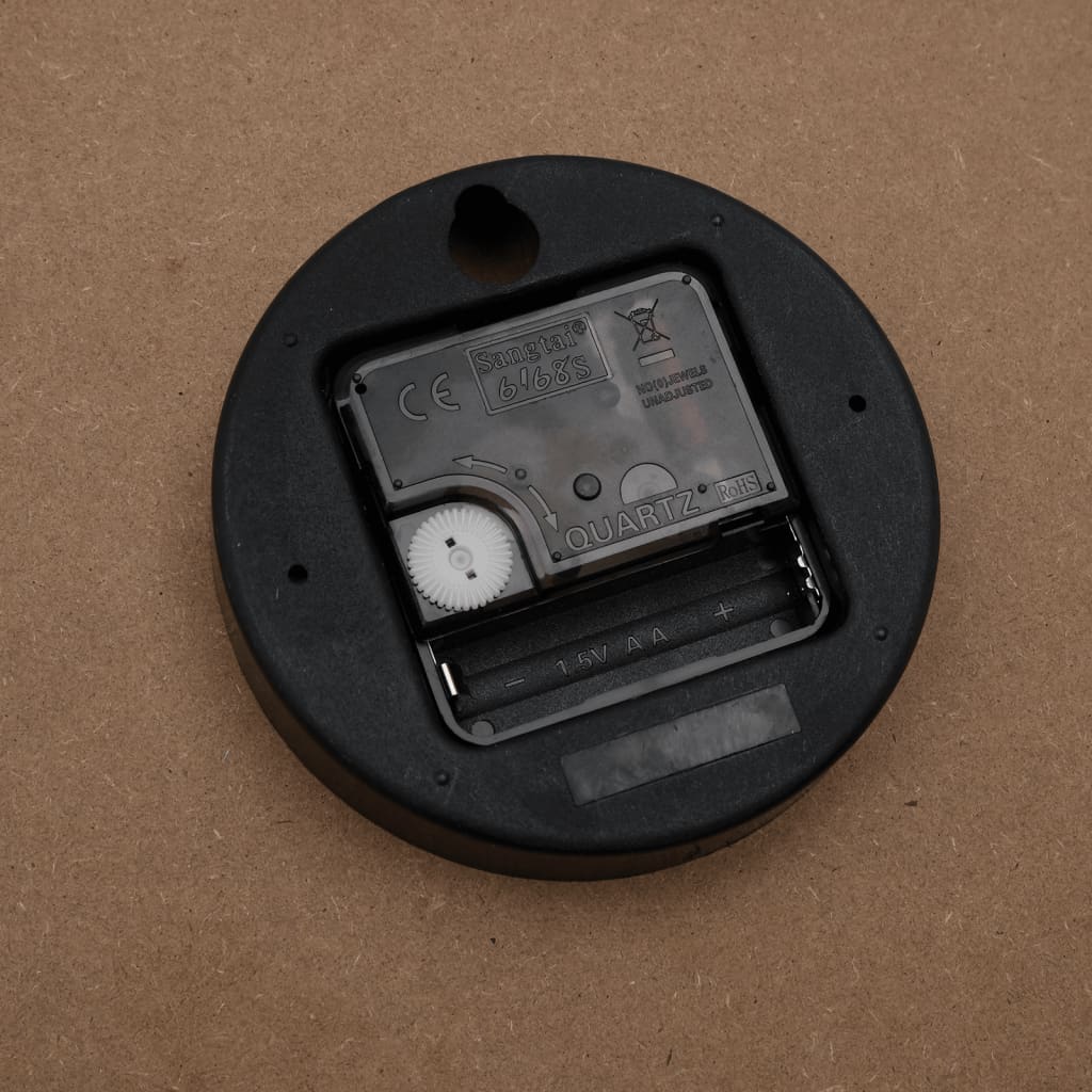 Wall clock with luminous scale and pointers, brown Ø30 cm