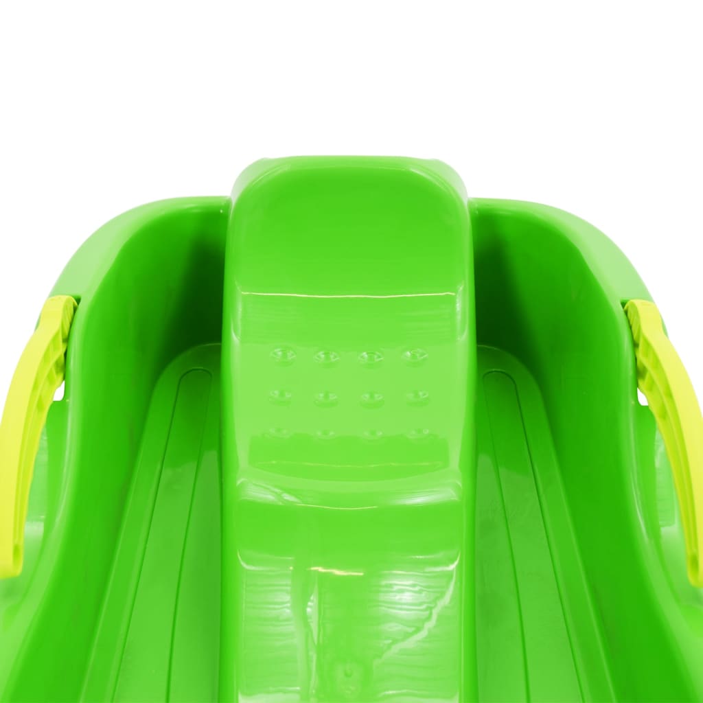 Sled with brakes, green, 87 x 40 x 18 cm, polypropylene