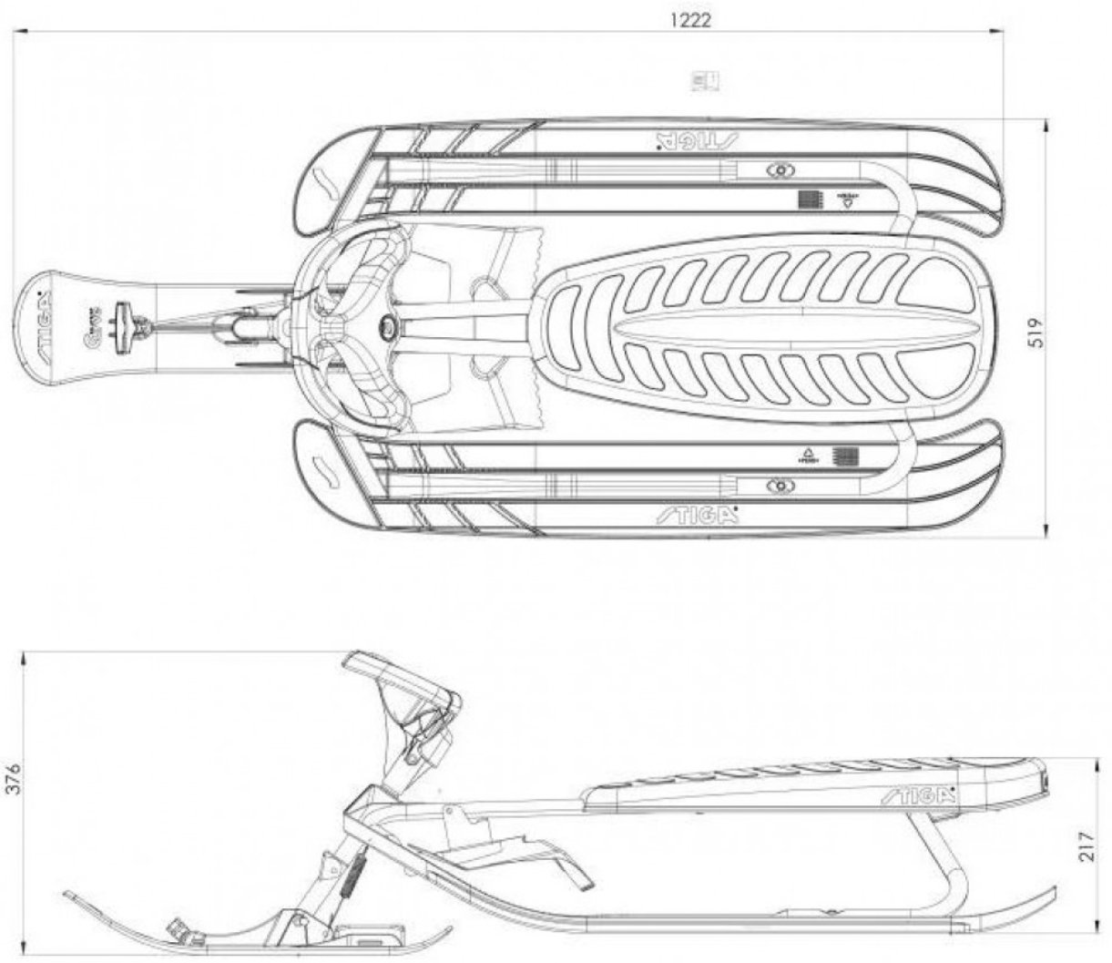 Stiga Curve Pro Sled
