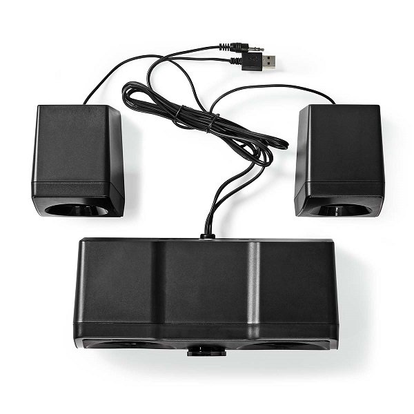 Nedis GSPR21022BK Gaming Speaker 2.2 with USB power supply  /  3.5 mm  /  48W  /  LED