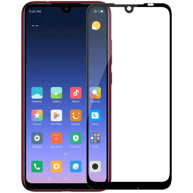 Tempered Glass 9D Full Coveraged with Frame Xiaomi Redmi Note 7   Note 7 Pro Black