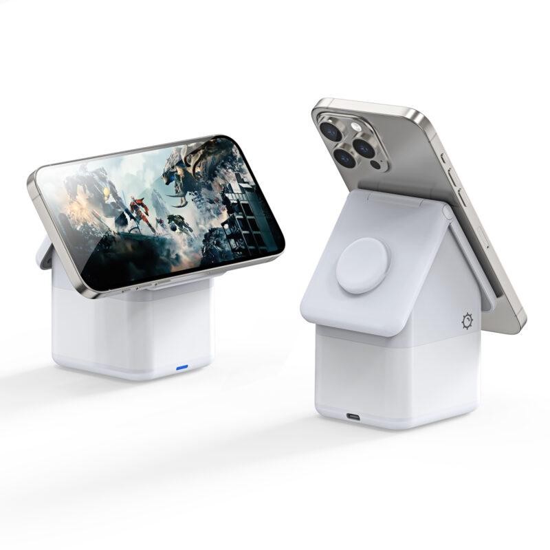 Wireless charger DUZZONA W20 4-in-1 MagSafe white