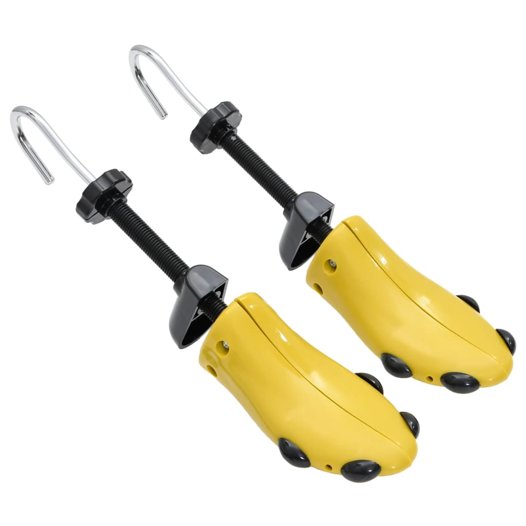 Shoe stretcher with shoe spoon, yellow, EU 37-41, plastic