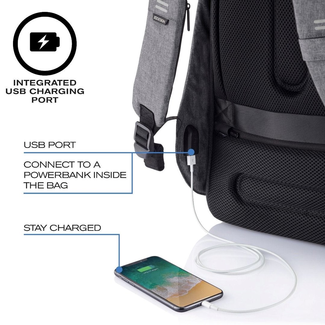 Xd Design Anti-Theft Backpack Bobby Hero Small Grey P / N: P705.702
